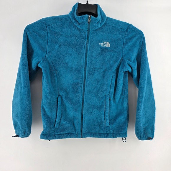 The North Face Blue Fleece Full Zip Jacket Women Small Togle Hem - Picture 2 of 8